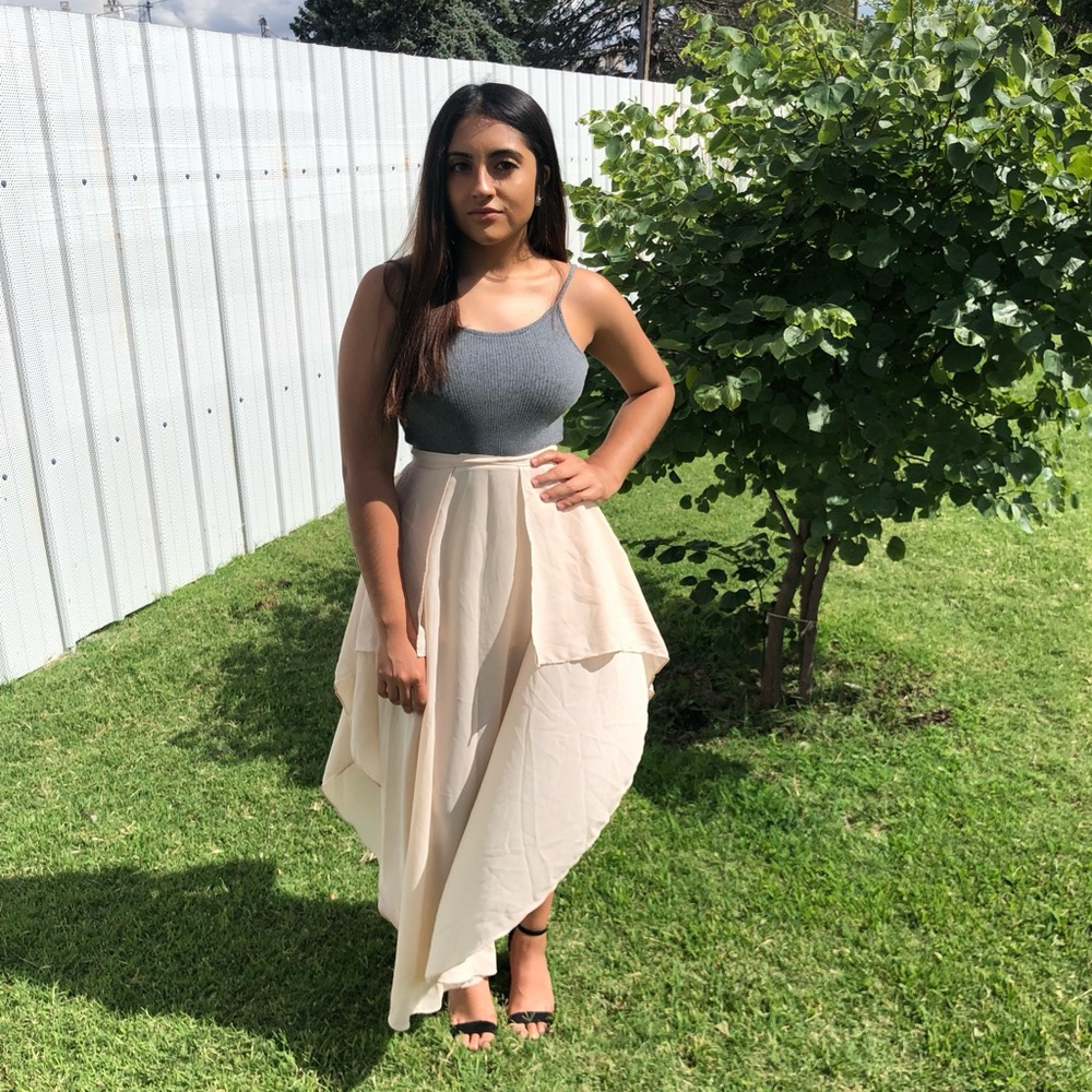 EXPRESS ONE ELEVEN GRAY CAMI BODYSUIT